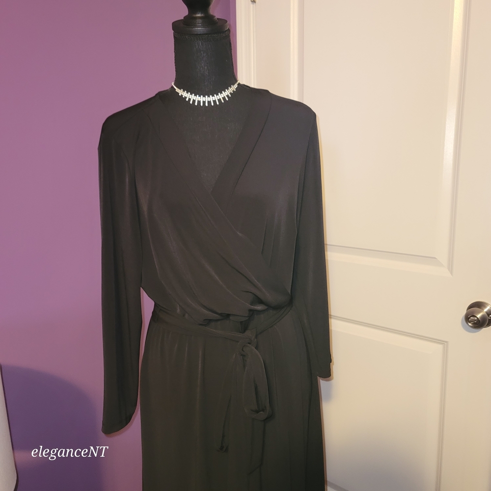 Lane Bryant Classic Black Long Sleeve Dress Sz: 14/16 - Picture 5 of 9